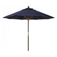 thumbnail image 1 of Pemberly Row 9' Push Lift Wood Pole Patio Umbrella in Performance Fabric Navy, 1 of 5