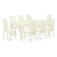 thumbnail image 1 of Pemberly Row 9-piece Dining Set with Fabric Seat in Linen White, 1 of 6