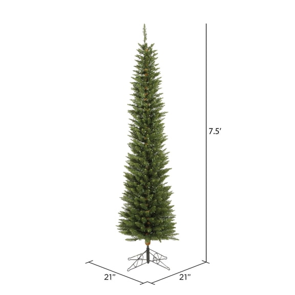 Pemberly Row 90" Durham Pole Pine PVC Plastic Christmas Tree in Green