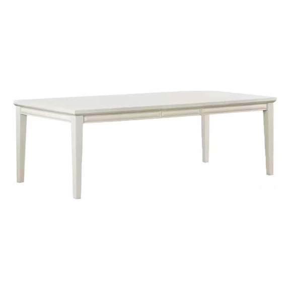 Pemberly Row 90 Inch Rectangular Dining Table in White Oak Solid Poplar