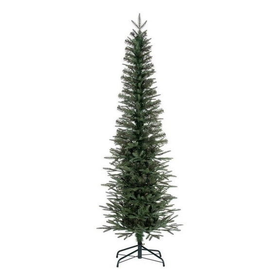 Pemberly Row 90" Plastic Bixley Pencil Fir Artificial Christmas Tree in Green