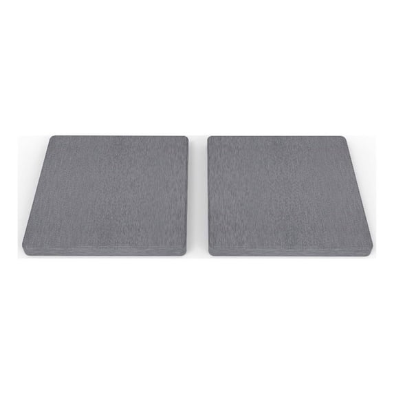 Pemberly Row Absorbent Square Diatomite Stone Coaster in Gray (Set of 4)