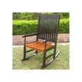 thumbnail image 1 of Pemberly Row Acacia Wooden Patio Rocker in Black/Oak, 1 of 1