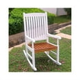 thumbnail image 1 of Pemberly Row Acacia Wooden Patio Rocker in White/Oak, 1 of 1
