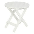 thumbnail image 1 of Pemberly Row Adirondack Round Cedar Wood Foldable Side Table in White, 1 of 7