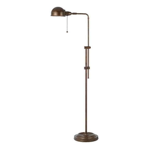 Pemberly Row Adjustable Height Pharmacy Lamp with Pull Chain in Bronze