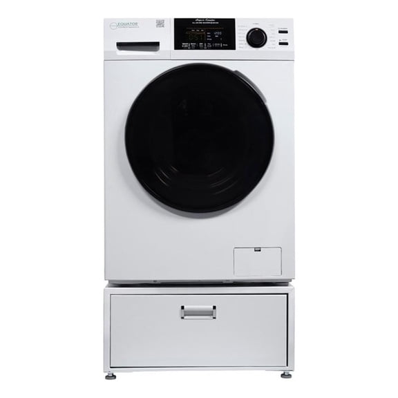 Pemberly Row All-in-one Washer Dryer Ventless 15lbs 110V 1400RPM+Pedestal