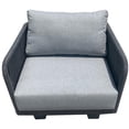 thumbnail image 1 of Pemberly Row Aluminum Club Chair with Dark Gray Rope in Silver Cushion, 1 of 4
