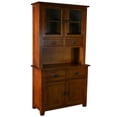 thumbnail image 1 of Pemberly Row Arts and Crafts 4-Drawer Solid Wood China Cabinet in Cherry, 1 of 4