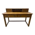 thumbnail image 1 of Pemberly Row Arts and Crafts Wood Library Table with Hutch in Walnut, 1 of 5