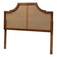 thumbnail image 1 of Pemberly Row Ash Walnut Finished Wood and Rattan King Size Headboard, 1 of 8