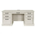 thumbnail image 1 of Pemberly Row Assembled Rustic Desk Office Writing Table Wood Credenza in White, 1 of 11