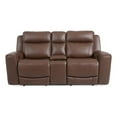 thumbnail image 1 of Pemberly Row Autumn Umber Power Reclining Console Loveseat P2, 1 of 2