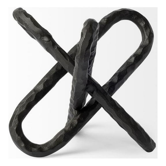 Pemberly Row Black Metal Industrial Decorative Object (Large)