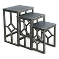 thumbnail image 1 of Pemberly Row Black Sand Solid Wood and Veneers Nesting Table, 1 of 4