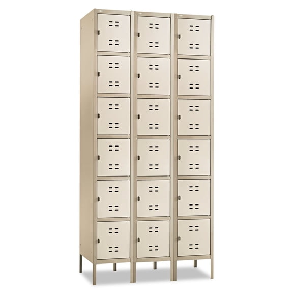 Pemberly Row Box Locker 3 Column in Tan