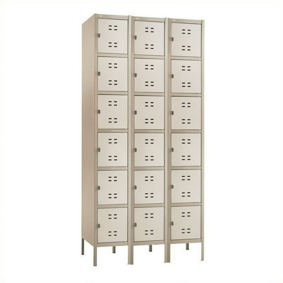 Pemberly Row Box Locker 3 Column in Tan