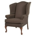 thumbnail image 1 of Pemberly Row Brown Fabric Traditional Wing Back Accent Chair, 1 of 7