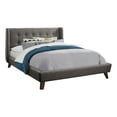 thumbnail image 1 of Pemberly Row Button Tufted Fabric Upholstered California King Bed Gray, 1 of 2