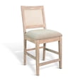 thumbnail image 1 of Pemberly Row Cane Back Cushion Seat Counter Stool (Set of 2), 1 of 3