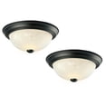 thumbnail image 1 of Pemberly Row Ceiling Light with Alabaster Glass in Oil-Rubbed Bronze 2-Pack, 1 of 6