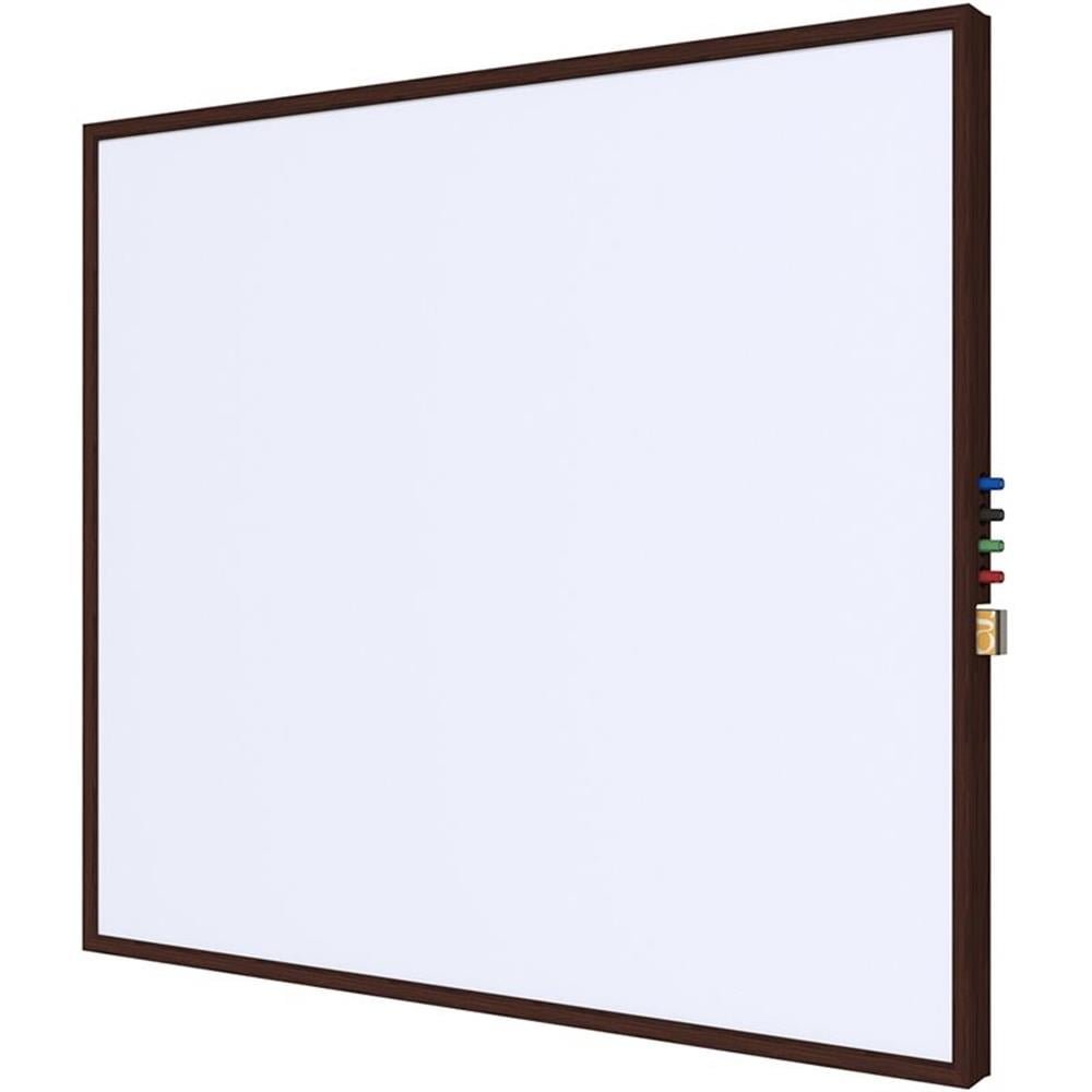 Pemberly Row Ceramic 2' x 3' Impression Whiteboard with Modern Frame in White
