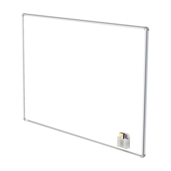 Pemberly Row Ceramic 3' x 4' Wall Mount Magnetic Whiteboard in White