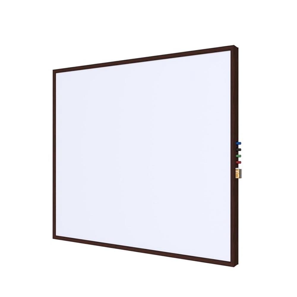 Pemberly Row Ceramic 3' x 4' Whiteboard with modern Frame in White