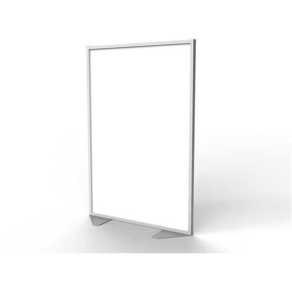 Pemberly Row Ceramic Floor Partition with Full Panel Infill in White