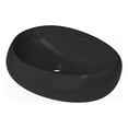 thumbnail image 1 of Pemberly Row Ceramic Oval Wall Mount Bathroom Sink in Matte Black, 1 of 3
