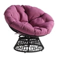 thumbnail image 1 of Pemberly Row Chair with Purple cushion and Gray Wicker Resin Frame, 1 of 5