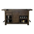 thumbnail image 1 of Pemberly Row Cherry Finish 80" Transitional Wood Gorgeous Bar Unit, 1 of 11