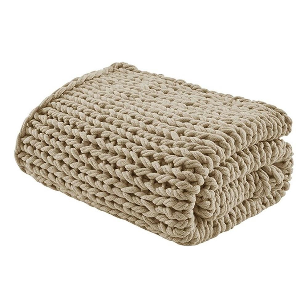 Pemberly Row Chunky Double Knit Contemporary Fabric Handmade Throw in ...