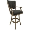 thumbnail image 1 of Pemberly Row Classic Solid Wood Swivel Counter 26" Bar Stool with Arms, 1 of 2