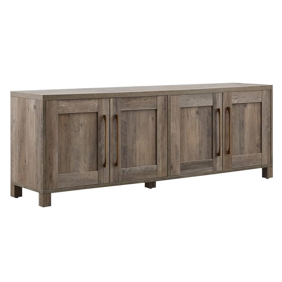 Pemberly Row Classic Transitional 68" Gray Oak TV Stand for TVs up to 75"