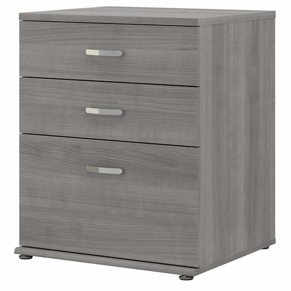 Pemberly Row Closet Organizer with Drawers in Platinum Gray - Engineered Wood