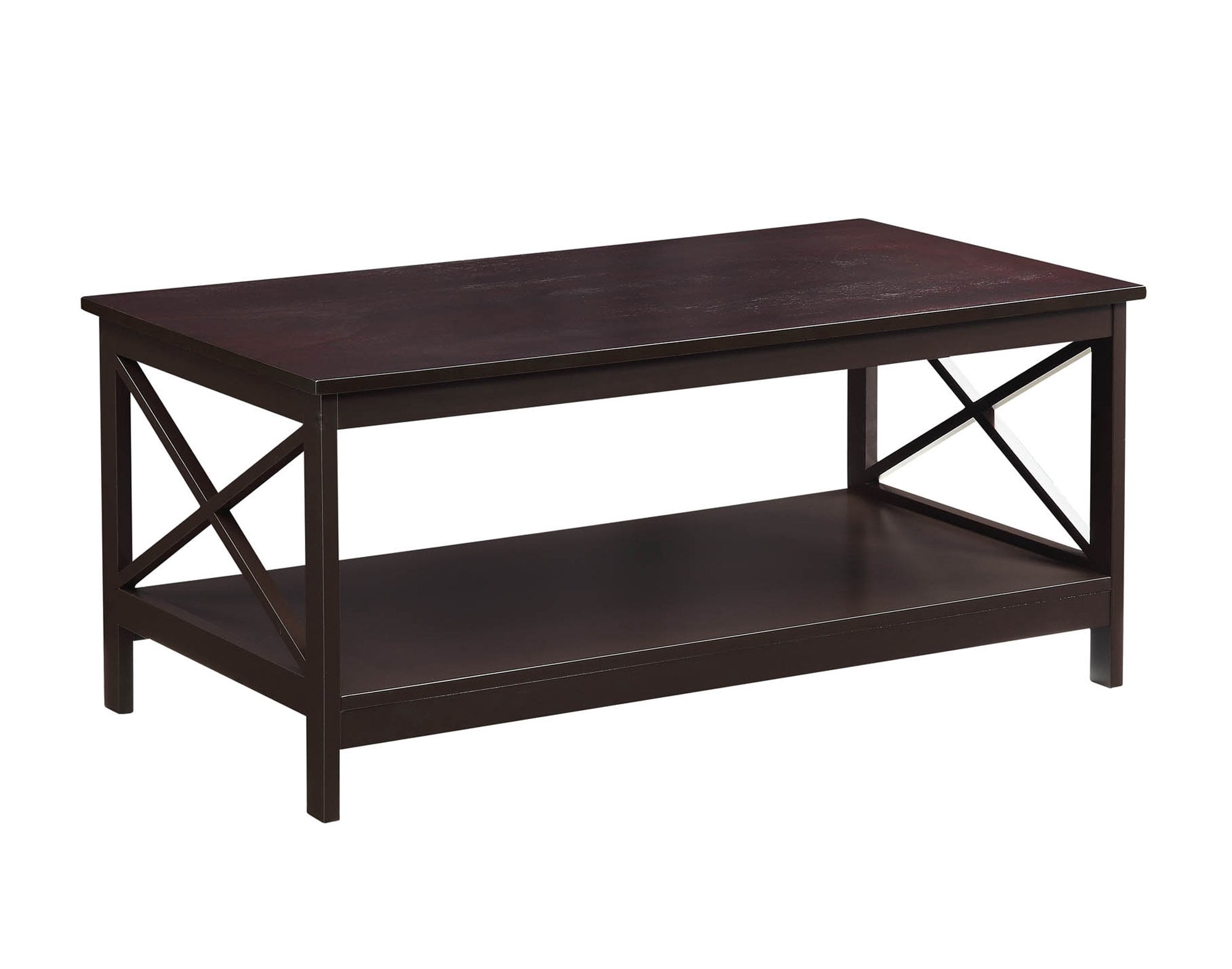 Pemberly Row Coffee Table in Espresso Wood Finish - Walmart.com