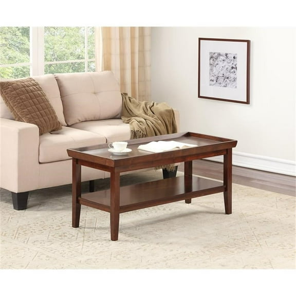 Pemberly Row Coffee Table in Espresso Wood Finish