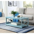 thumbnail image 1 of Pemberley Row Wood Sea Foam Green Coffee Table Rectangular Bottom Shelf 17.75" H x 39.5" W x 21.75" D, 1 of 9