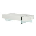 thumbnail image 1 of Pemberly Row Coffee Table with 19mm Tempered Glass Base in White, 1 of 4