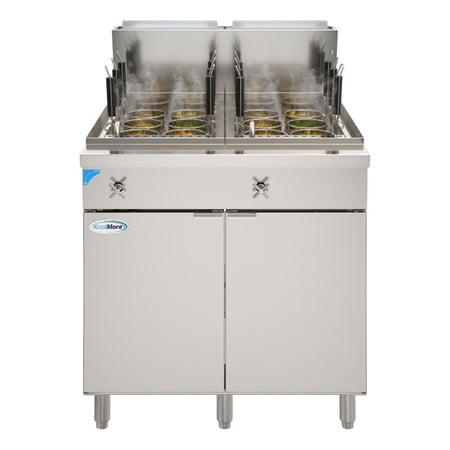 Pemberly Row Commercial 22 Gallon Natural Gas Steel Pasta Cooker with 140000 BTU