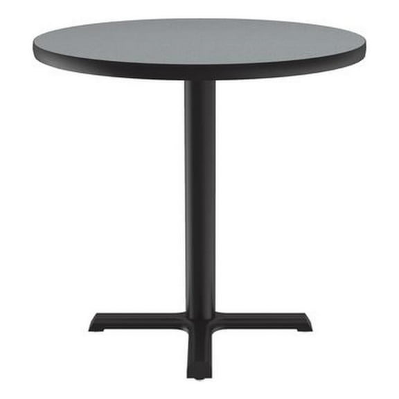 Pemberly Row Commercial Wood top Cafe and Breakroom Table - Gray Granite