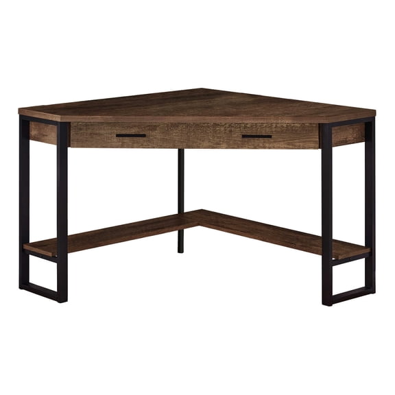 Pemberley Row Metal Brown Computer Desk Rectangular Reclaimed Wood 42" Unassembled