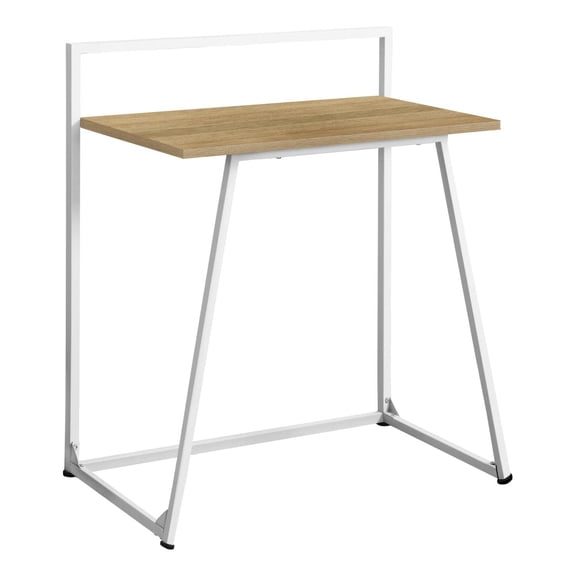 Pemberly Row Computer Desk Home Office Laptop 30"L Metal Laminate Natural White