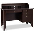thumbnail image 1 of Pemberly Row Computer Desk PC Laptop Writing Table Workstation Brown, 1 of 6