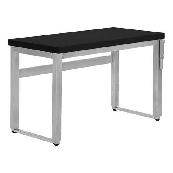 Pemberly Row Computer Desk Standing Adjustable 48"L Metal Black