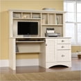 thumbnail image 1 of Pemberly Row Computer Desk with Hutch in Antiqued White, 1 of 5