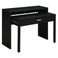 thumbnail image 1 of Pemberly Row Console/Sliding Desk with Drawer and Riser in Black Wood Finish, 1 of 10