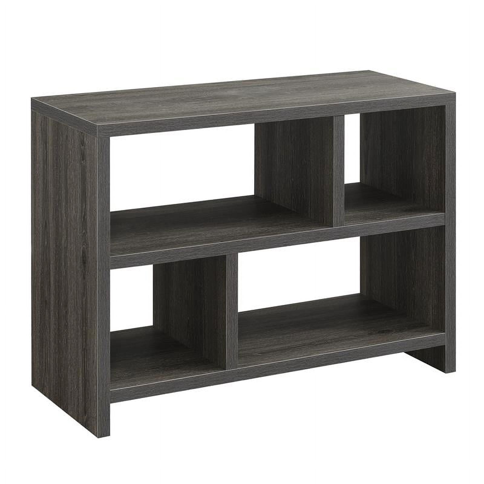 Small Bookcase Console Pemberly Row Console Three-Tier Bookcase in Gray Wood Finish - Walmart.com