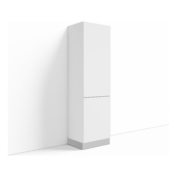 Pemberly Row Contemporary 1-Piece 2 ft. Utility Locker Cabinet in White